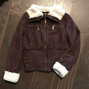 Faux Shearling Royal-purple jacket